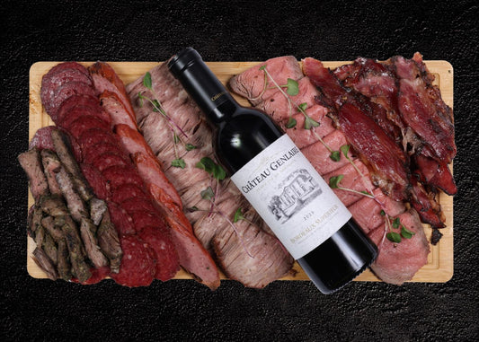 PURIM MEAT BOARD WITH WINE BOTTLE (SMALL)